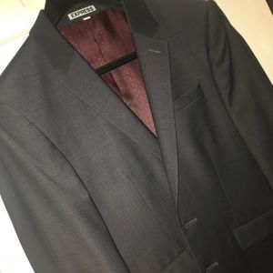 Express extra slim gray suit 36S